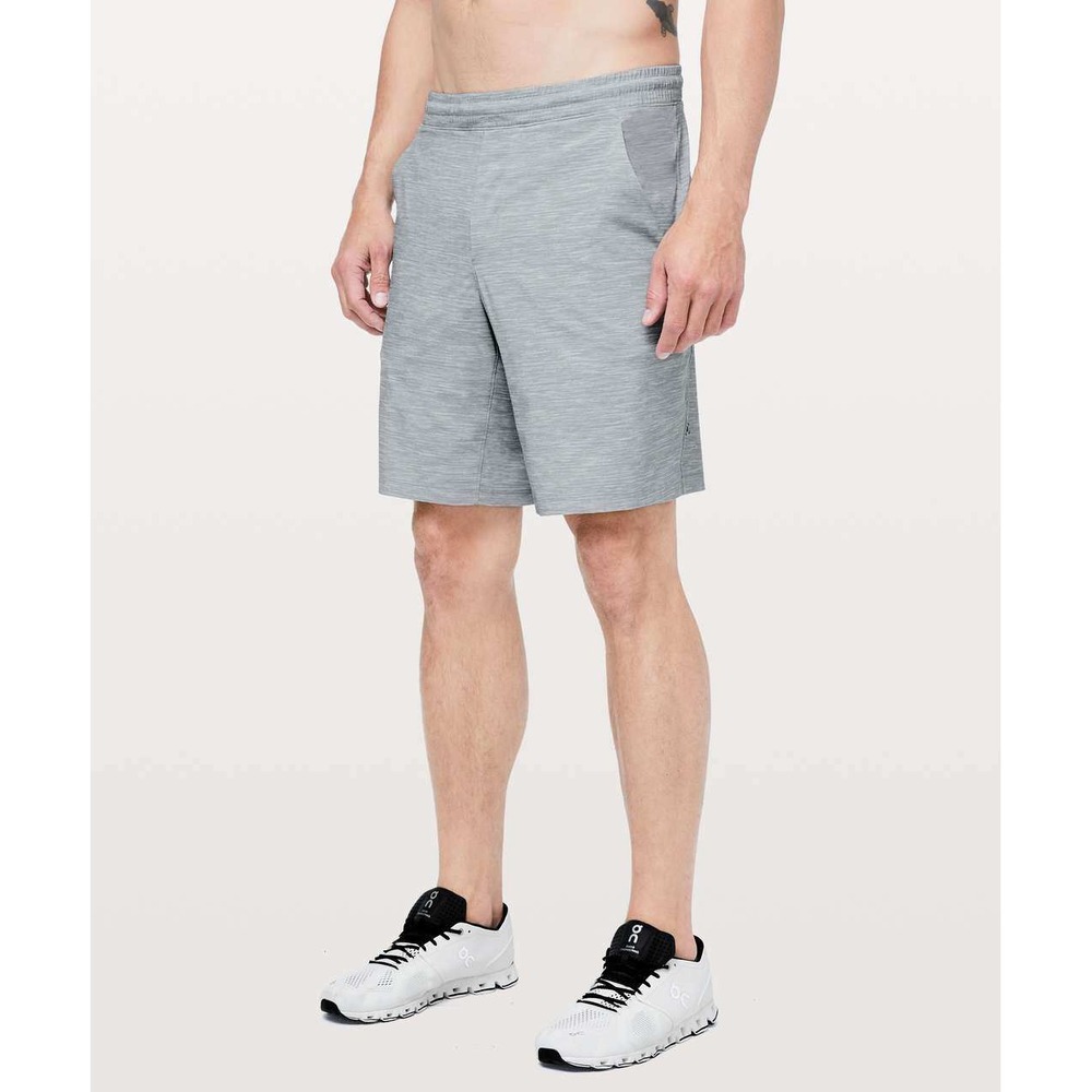 Lululemon Pace Breaker Lined Shorts Heathered Grey 9 Inch Inseam Mens Medium